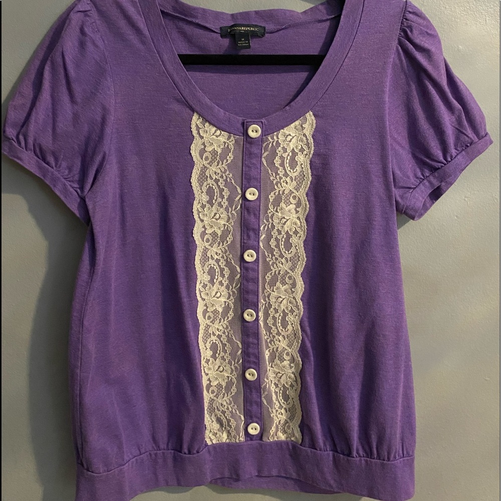 Banana Republic, Medium purple shirt, made in Vietnam